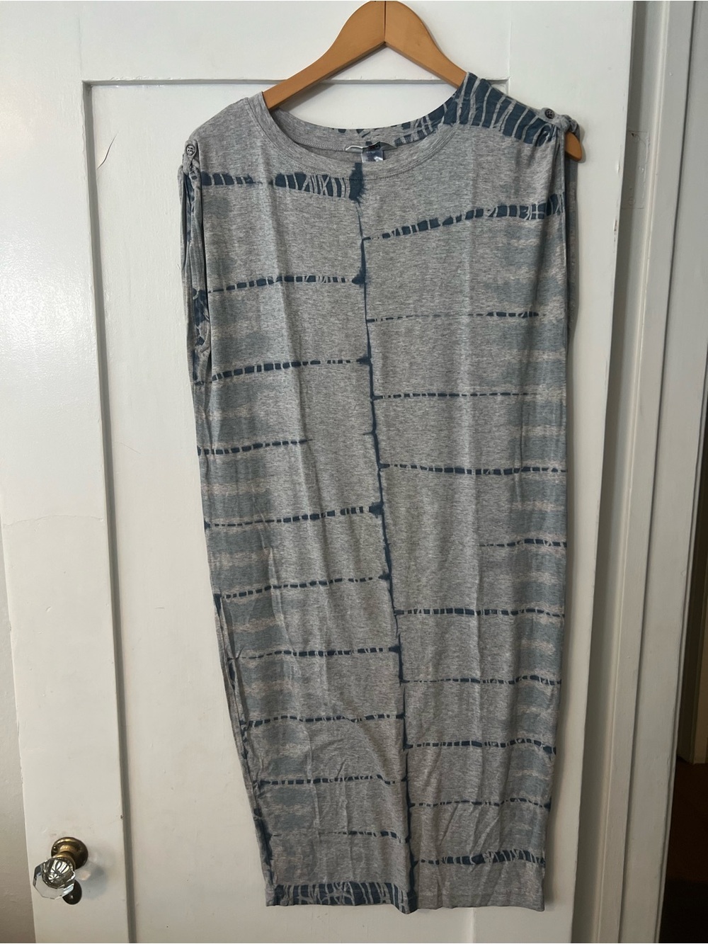 Hard Tail Grey & Navy Tie-Dye Sleeveless Mini Dress